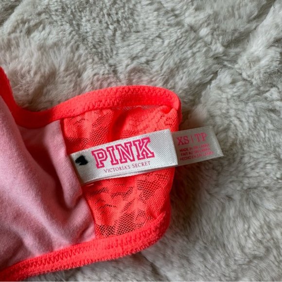 Victoria Secret PINK | Coral Lined Lace Bralette / Bandeau | Size Extra Small - Picture 11 of 15